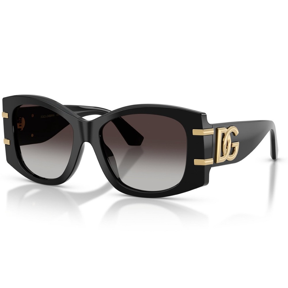 Dolce & Gabbana Black Sunglasses with Gold Logo